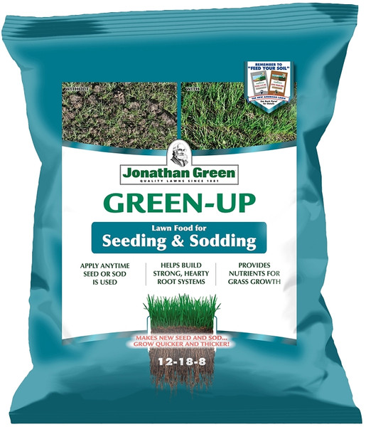 Jonathan Green Green-Up 11540 Seeding and Sodding Fertilizer, 4.5 lb, Granular, 12-18-8 N-P-K Ratio [SKU: ORG8511420]