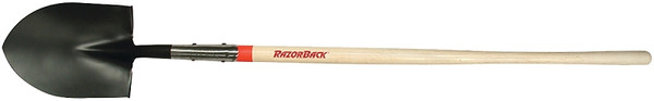 RAZOR-BACK 45519 Shovel, 8-7/8 in W Blade, Steel Blade, Hardwood Handle, Straight Handle, 48 in L Handle [SKU: ORG6430110]