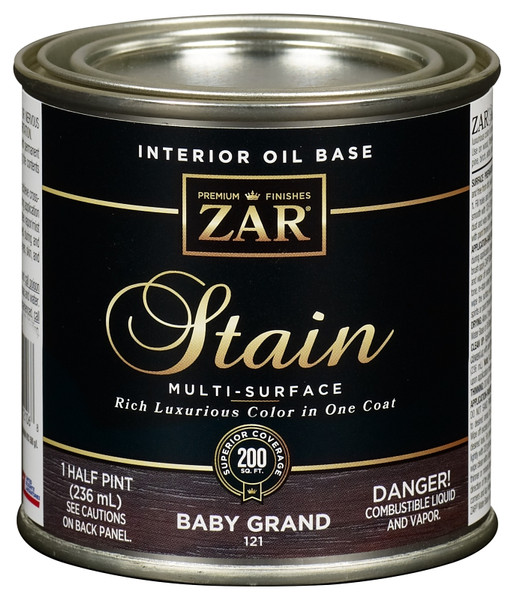 ZAR 12106 Wood Stain, Baby Grand, Liquid, 0.5 pt, Can [SKU: ORG8933236]