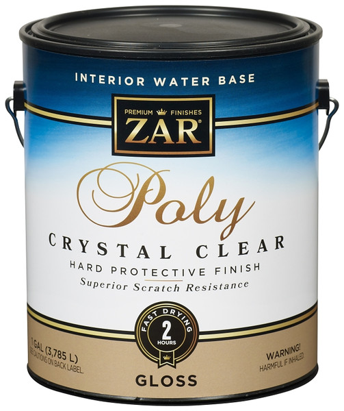 Aqua ZAR 32413 Polyurethane, Gloss, Liquid, Crystal Clear, 1 gal, Can [SKU: ORG6633812]