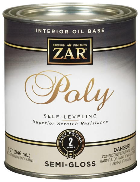 ZAR 33012 Polyurethane, Semi-Gloss, Liquid, Clear, 1 qt, Can [SKU: ORG5758107]