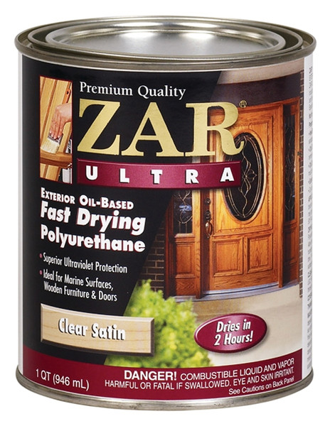 ZAR 34112 Exterior Polyurethane, Liquid, Amber, 1 qt, Can [SKU: ORG8498297]