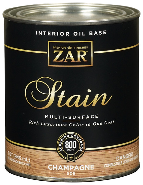ZAR 50812 Interior Stain, Champagne, Liquid, 1 qt [SKU: ORG8870453]