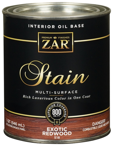 ZAR 51812 Interior Stain, Exotic Redwood, Liquid, 1 qt [SKU: ORG8870511]