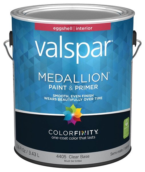 Valspar 027.0004405.007 Interior Paint, Eggshell, Clear, 1 gal [SKU: ORG6397392]