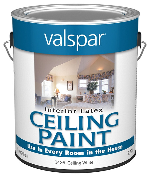 Valspar 027.0001426.007 Interior Paint, Flat, White, 1 gal, Can, Latex Base, Resists: Spatter [SKU: ORG6387914]