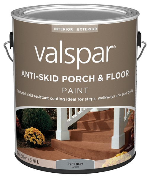 Valspar 024.0082030.007 Porch and Floor Paint, Light Gray, 1 gal [SKU: ORG6522270]