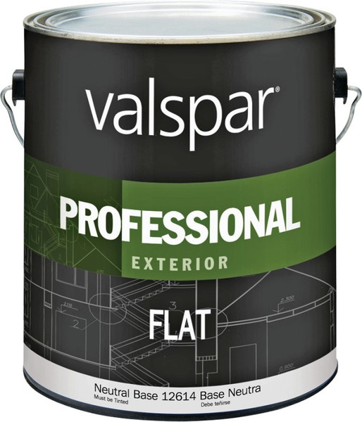 Valspar 045.0012614.007 Exterior House Paint, Flat, Neutral Base, 1 gal [SKU: ORG0252858]