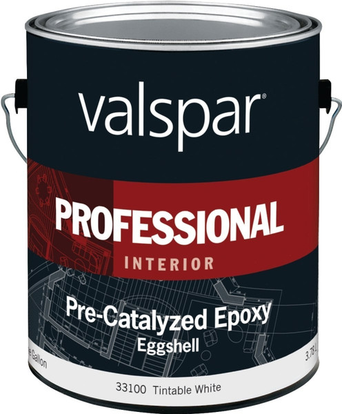 Valspar 045.0033100.007 Interior Paint, Eggshell, White, 1 gal, Can, Epoxy Base, Resists: Scrub, Stain [SKU: ORG1082056]