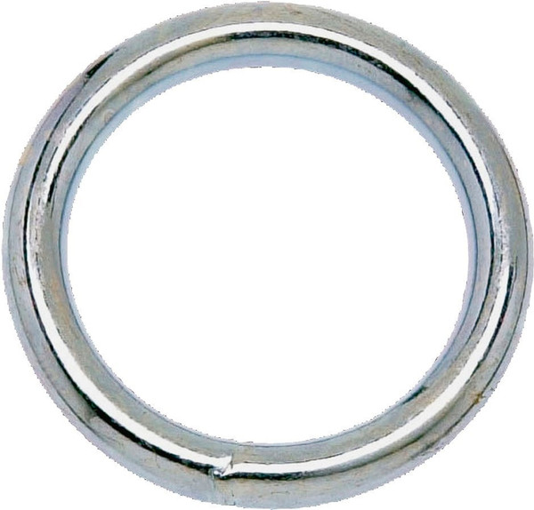 Campbell T7665032 Welded Ring, 200 lb Working Load, 1-1/4 in ID Dia Ring, #7 Chain, Steel, Nickel-Plated [SKU: ORG1159383]