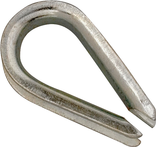 Campbell T7670609 Wire Rope Thimble, 1/8 in Dia Cable, Malleable Iron, Electro-Galvanized [SKU: ORG5478599]