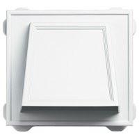 BUILDERS EDGE 140056774001 Hooded Vent, 9-1/10 in OAL, 10 in OAW, 25 sq-in Net Free Ventilating Area, White [SKU: ORG9488198]
