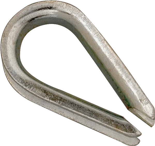 Campbell T7670659 Wire Rope Thimble, 1/2 in Dia Cable, Malleable Iron, Electro-Galvanized [SKU: ORG7408032]