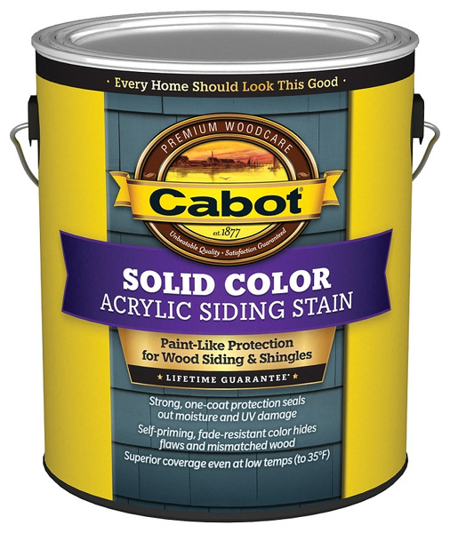 Cabot 800 Series 140.0000801.007 Solid Color Siding Stain, Natural Flat, Liquid, 1 gal, Can [SKU: ORG9948837]