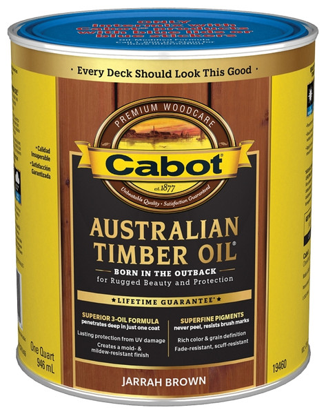 Cabot 140.0019460.005 Australian Timber Oil, Jarrah Brown, Liquid, 1 qt, Can [SKU: ORG1282060]