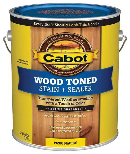 Cabot 140.0019200.007 Deck and Siding Stain, Natural, Liquid, 1 gal [SKU: ORG7252067]
