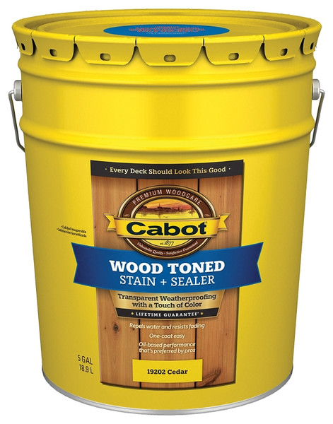 Cabot 19200 Series 140.0019202.008 Deck and Siding Stain, Cedar, Liquid, 5 gal, Can [SKU: ORG7252091]