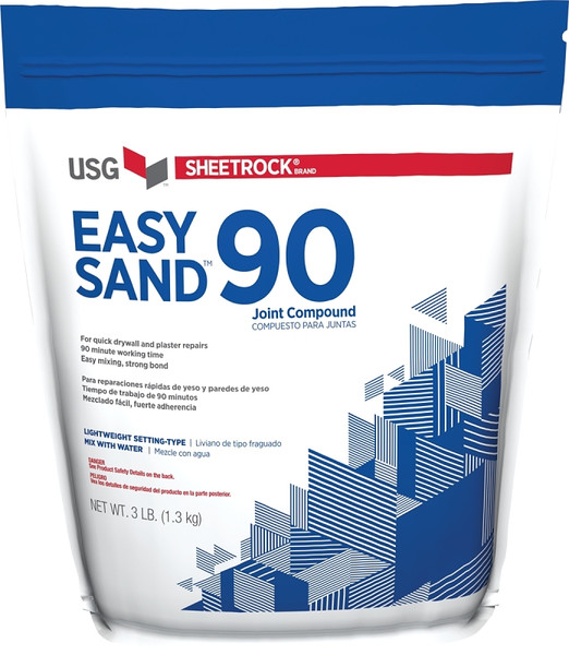 USG Easy Sand 384025 Joint Compound, Powder, Natural, 3 lb [SKU: ORG6187405]