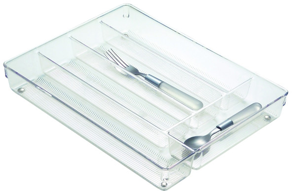 iDESIGN LINUS 53930 Cutlery Tray, 13.8 in W, 10.7 in D, Clear [SKU: ORG0469791]