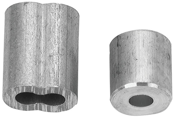 Campbell B7675424 Cable Ferrule and Stop Set, 1/8 in Dia Cable, Aluminum [SKU: ORG6032643]