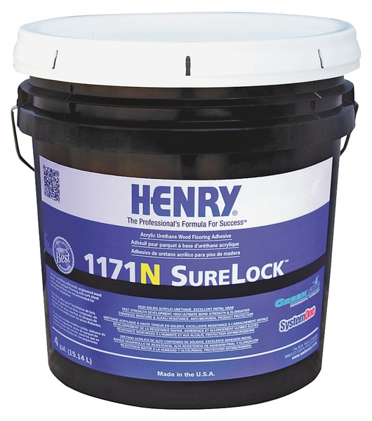 HENRY SureLock 12236 Flooring Adhesive, Paste, Mild Solvent, Yellowish Beige, 4 gal Pail [SKU: ORG3476090]