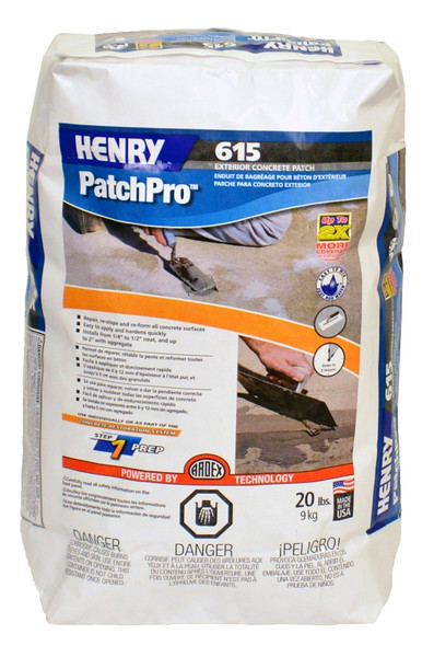HENRY 615 PatchPro 16336 Exterior Concrete Patch, Gray, 20 lb Bag [SKU: ORG4564621]