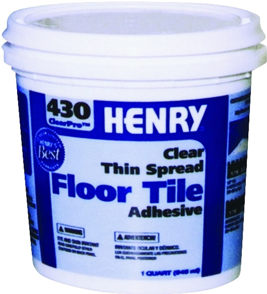 HENRY 430 ClearPro 12097 Floor Adhesive, Paste, Mild, Clear, 1 qt Pail [SKU: ORG0586750]
