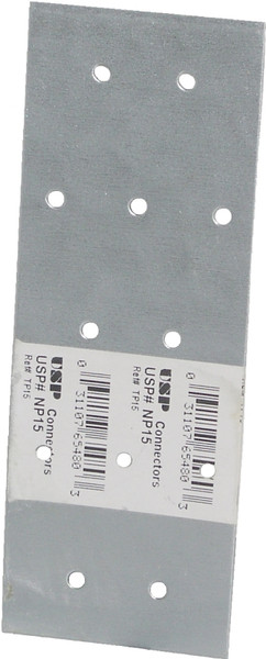 MiTek NP15 Truss Mending Plate, 5 in L, 1-13/16 in W, Steel, Galvanized [SKU: ORG6954762]