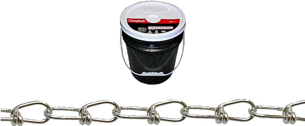 Campbell 075-2023N Double Loop Chain, #2/0, 350 ft L, 255 lb Working Load, Carbon Steel, Zinc [SKU: ORG6285894]