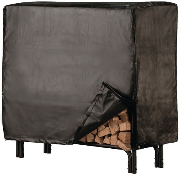 SHELTER SLRCD-XL Log Rack Cover, 100 in L, 21 in W, Vinyl, Black [SKU: ORG6387567]