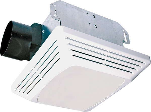 Air King ASLC Series ASLC70 Exhaust Fan with Light, 1.6 A, 120 V, 70 cfm Air, 4 sones, 4 in Duct, White [SKU: ORG1139732]