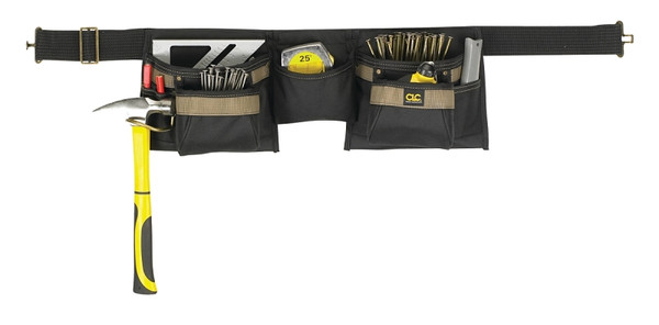CLC Tool Works Series 1370 Tool Apron, 29 to 46 in Waist, Polyester, Black, 8-Pocket [SKU: ORG7940034]