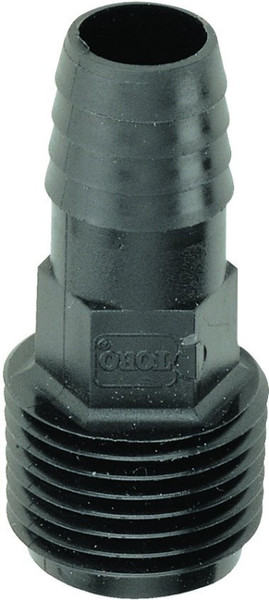 TORO 53388 Adapter, 3/8 x 1/2 in Connection, Barb x Male, Plastic, Black [SKU: ORG2199982]