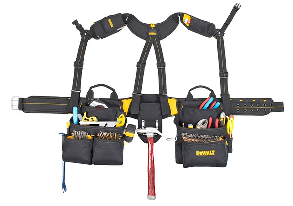 CLC DG5617 Tool Apron with Yoke Style Suspenders, 29 to 46 in Waist, Poly Fabric, Black, 20-Pocket [SKU: ORG4414074]