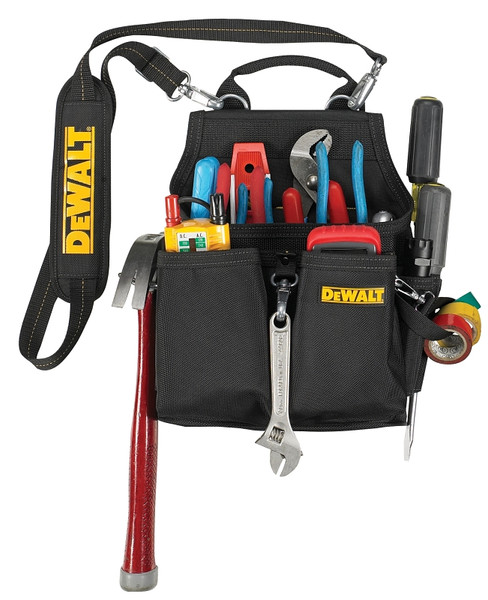 DeWALT DG5680 Electrician's Pouch, 14-Pocket, Ballistic Poly, Black/Yellow, 9-3/4 in W, 12 in H, 6 in D [SKU: ORG2353290]