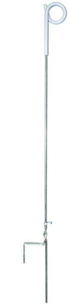 Zareba PTP39A Pigtail Step-In Fence Post, 4 ft OAH, Plastic/Steel, Silver [SKU: ORG1152065]