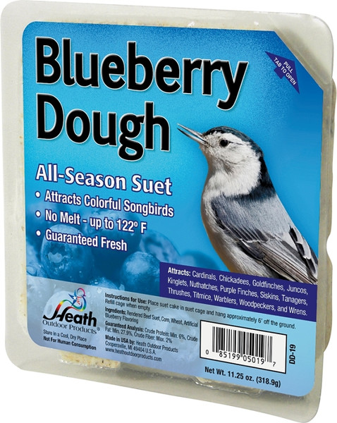 HEATH DD-19 Suet Cake, All-Season, Blueberry Dough Flavor, 11.25 oz [SKU: ORG8605701]