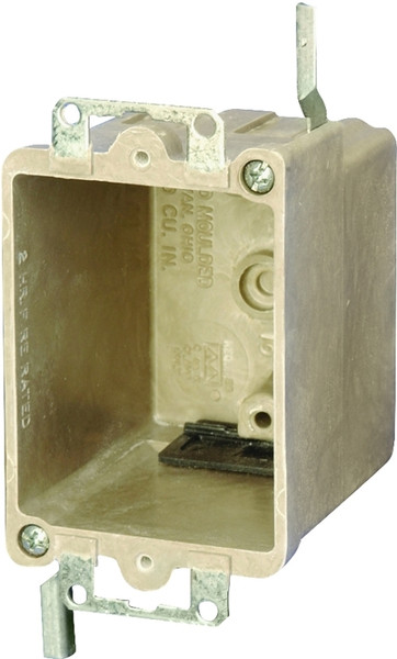 fiberglassBOX 9363-EWK Electrical Box, 1 -Gang, Fiberglass Reinforced Polyester BMC, Beige/Tan, Bracket Mounting [SKU: ORG5192745]