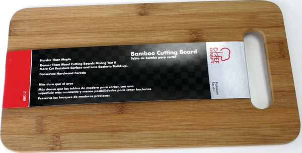 CHEF CRAFT 21588 Cutting Board, 14 in L, 7-1/2 in W, Bamboo, Brown [SKU: ORG0497222]