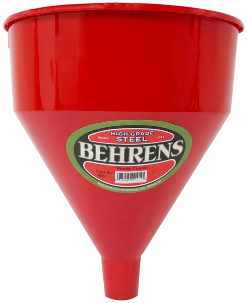Behrens 66 Funnel, 5 qt Capacity, Plastic, Red, 10-1/2 in H [SKU: ORG7188022]