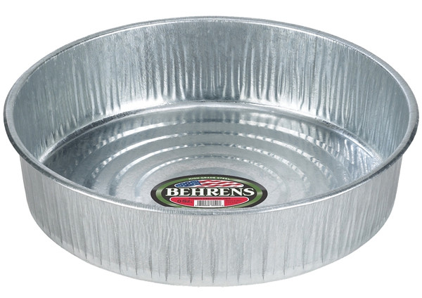 Behrens 2168 Drain and Utility Pan, 3 gal Capacity, Galvanized Steel, Silver [SKU: ORG6467443]