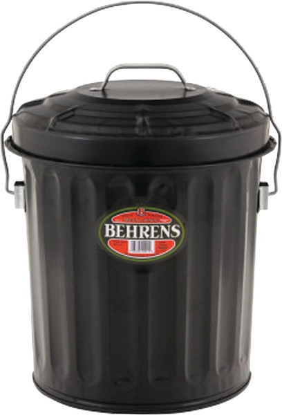 Behrens B907P Ash Pail, 7.5 gal, Steel, Black [SKU: ORG5016522]