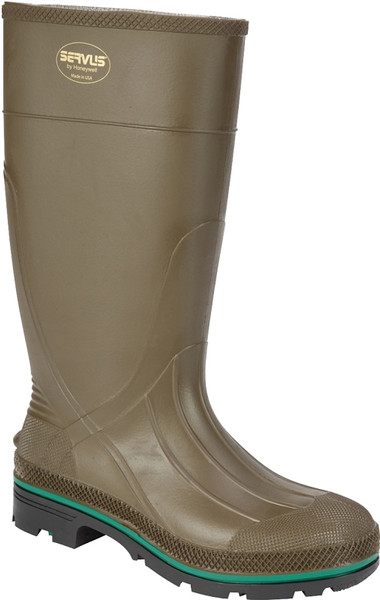 Servus Northener Series 75120-9 Non-Insulated Work Boots, 9, Brown/Green/Olive, PVC Upper, Insulated: No [SKU: ORG4994232]