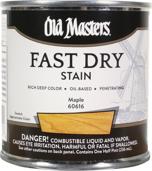 Old Masters 60616 Fast Dry Stain, Maple, Liquid, 1/2 pt [SKU: ORG1113653]