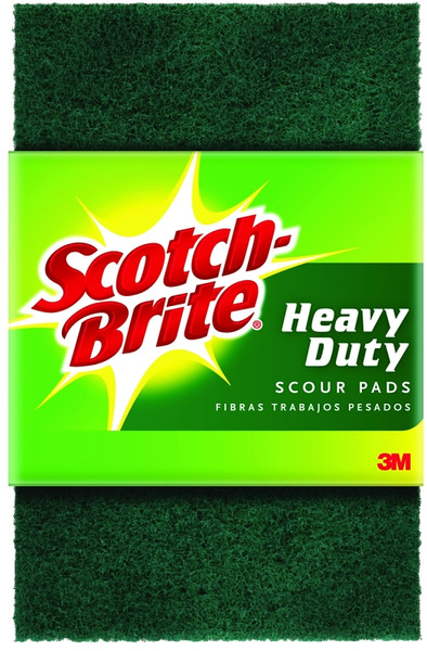Scotch-Brite 220 Scour Pad, 6 in L, 3.85 in W, Green [SKU: ORG9477928]