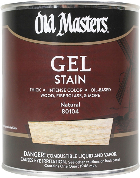 Old Masters 80104 Gel Stain, Natural, Liquid, 1 qt, Can [SKU: ORG1462142]