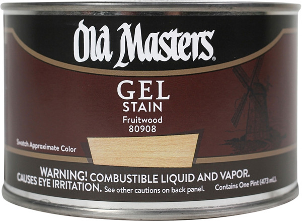 Old Masters 80908 Gel Stain, Fruitwood, Liquid, 1 pt, Can [SKU: ORG4229159]