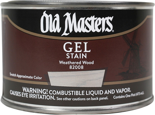 Old Masters 82008 Gel Stain, Weathered Wood, Liquid, 1 pt [SKU: ORG3988987]