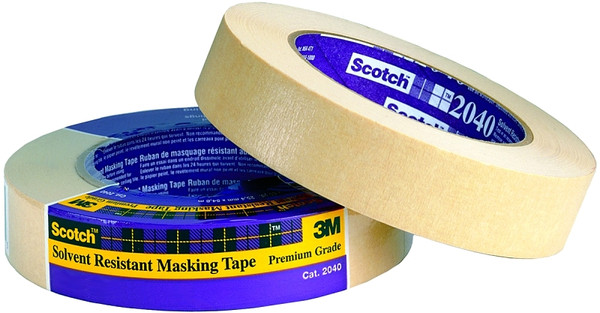 Scotch 2040-1.5A-B Masking Tape, 60 yd L, 1-1/2 in W, Paper Backing, Natural [SKU: ORG3213659]