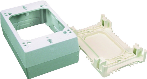 Wiremold CordMate II C53 Datacom Box, 1 -Gang, Plastic, White, Wall Mounting [SKU: ORG7925076]